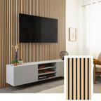 Hem & Ro™ Signaturpanel med akustikribbor — Naturlig ek