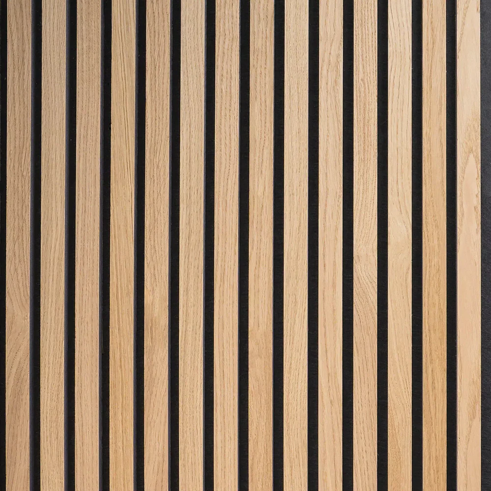 Hem & Ro™ Signaturpanel med akustikribbor — Naturlig ek