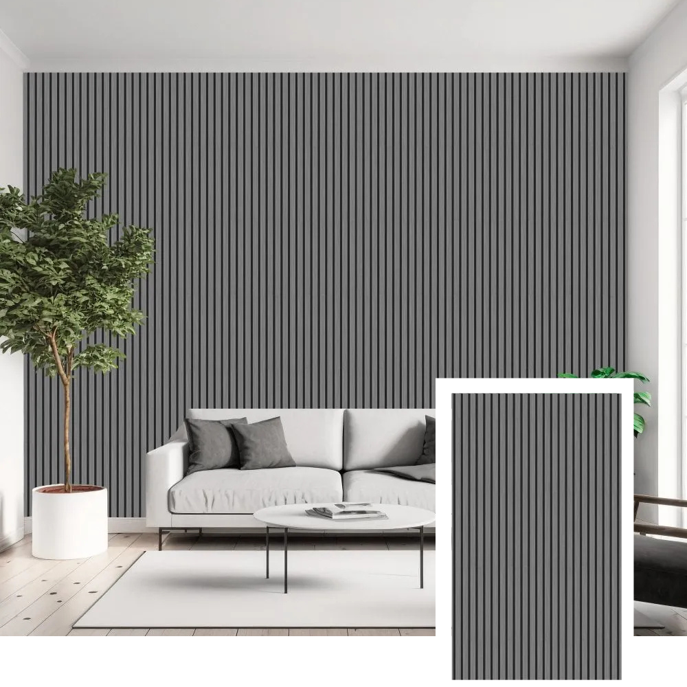 Hem & Ro™ Signaturpanel med akustikribbor — Naturlig ek